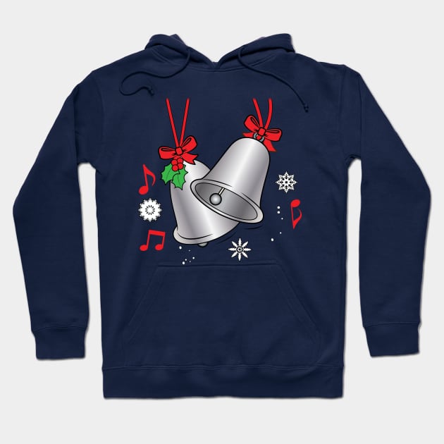 Ringing Christmas Bells in the Snow Hoodie by PenguinCornerStore